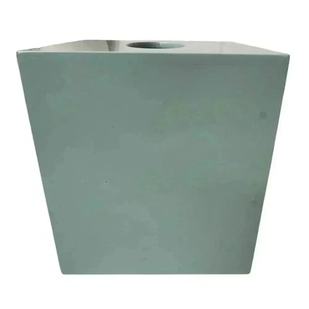 Coastal Coral/Seahorse Tissue Box Cover & Seashell Toothbrush Cup Aqua